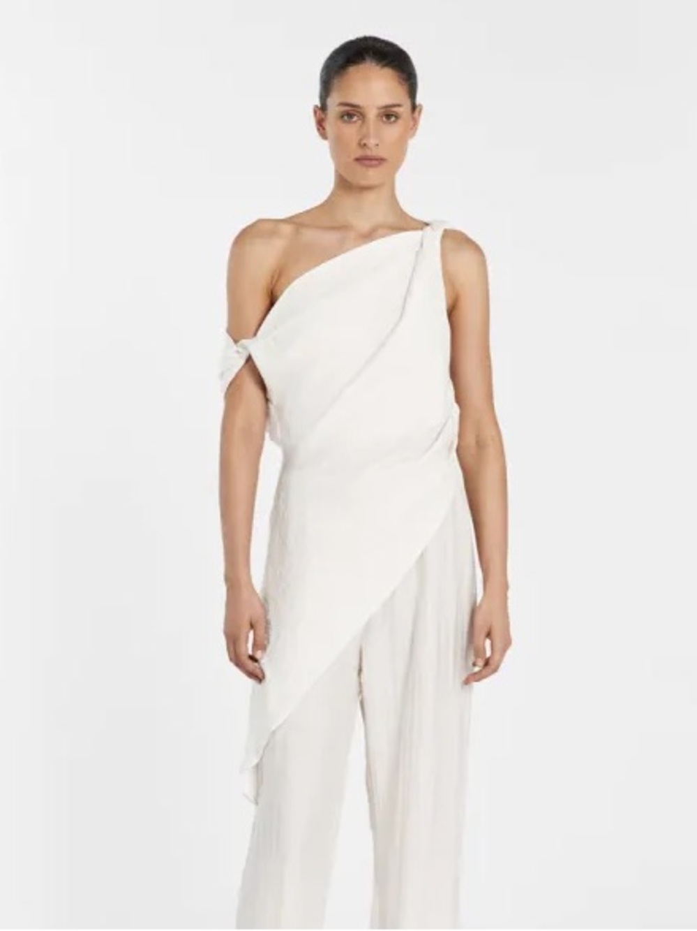 DISSH Jolie Cream Marle Asym Top